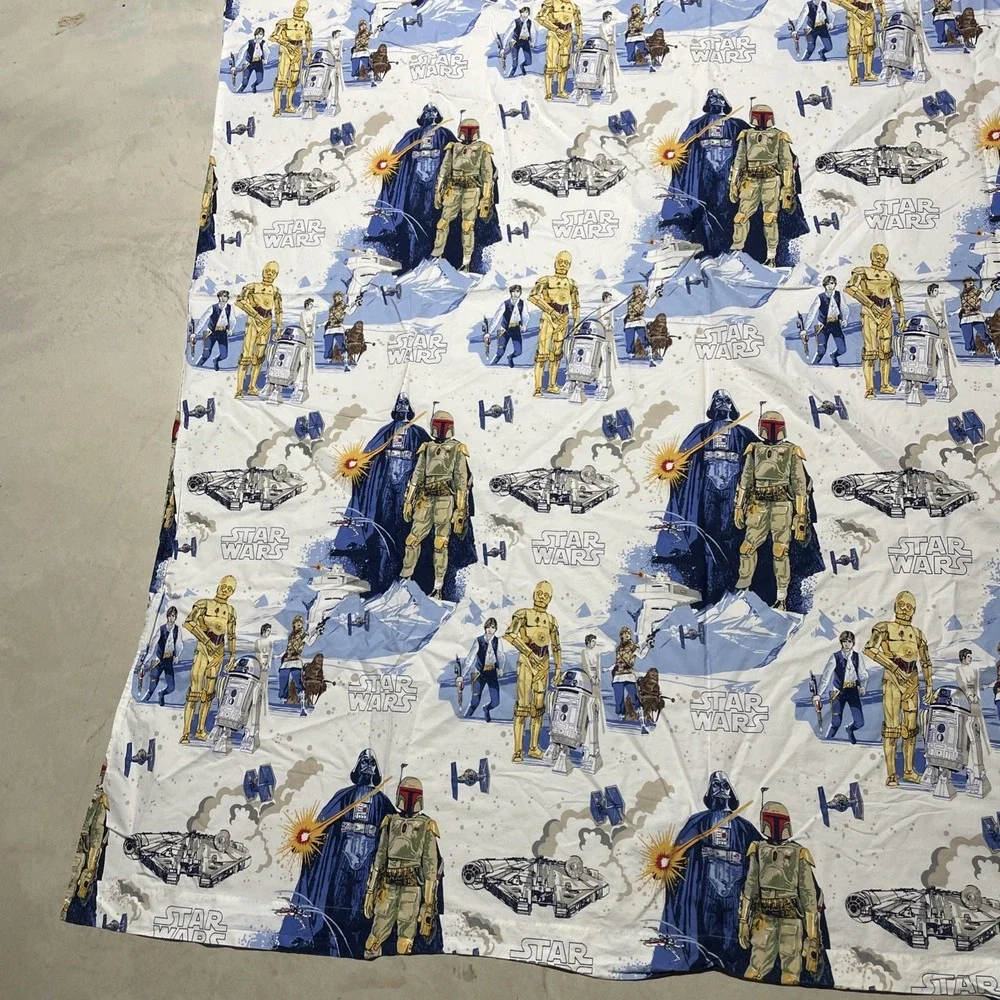 Pottery Barn Kids Star Wars Droid Organic Cotton Flat Sheet 88